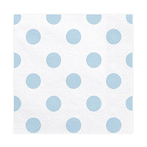 Serviette de Table Garcon Pois Bleu Ciel