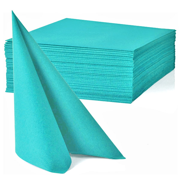 Serviettes papier de qualité turquoise