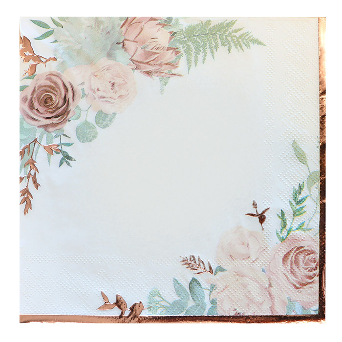 Serviettes Airlaid Rose Pale pas cher