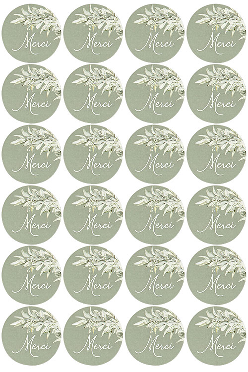 24 Autocollants Merci Vert Sauge Eucalyptus Boites Et Pr sentations 24 Autocollants Merci Vert Sauge Eucalyptus Boites Et Pr sentations