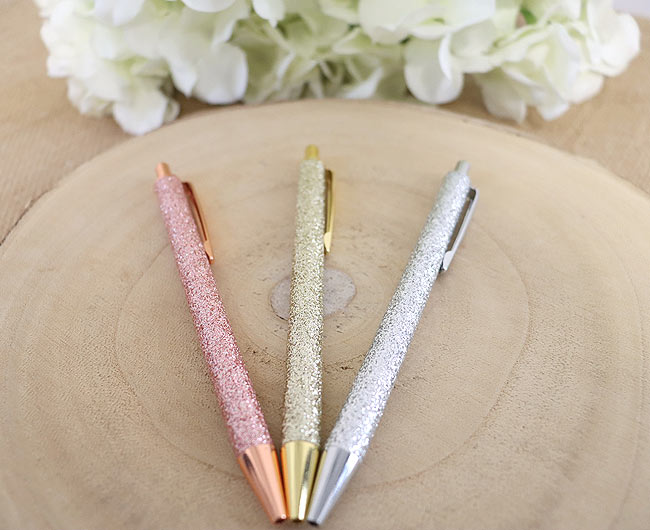 Stylo Rose Gold Livre d'Or Paillettes