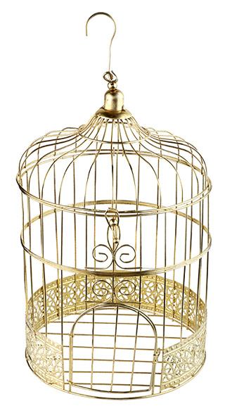 Tirelire Urne Cage Dorée