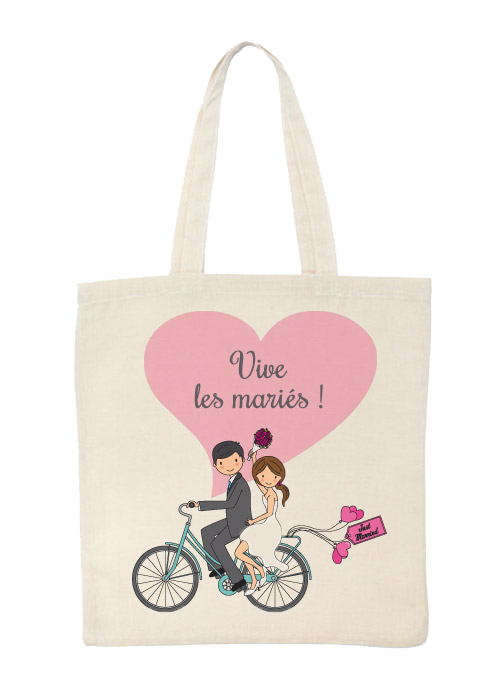 Tote Bag Vive les Mariés Vélo