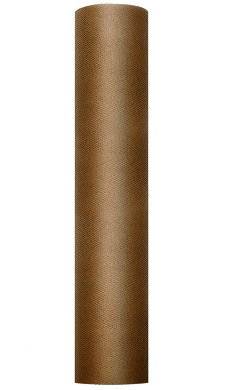 Rouleau de tulle 50 cm chocolat 7 metres
