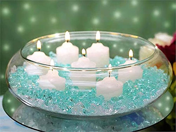 Coupelle en verre ronde pour bougies flottantes