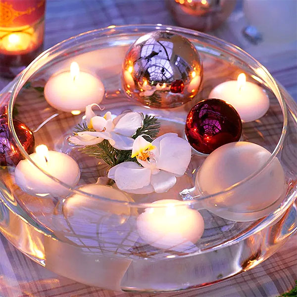 Coupelle Verre Bougies Flottante Centre Table Mariage