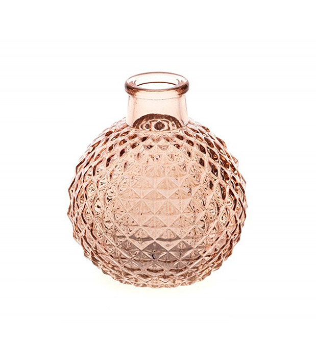 Petit Vase Boule Rétro Bucolique Josephine Vieux Rose