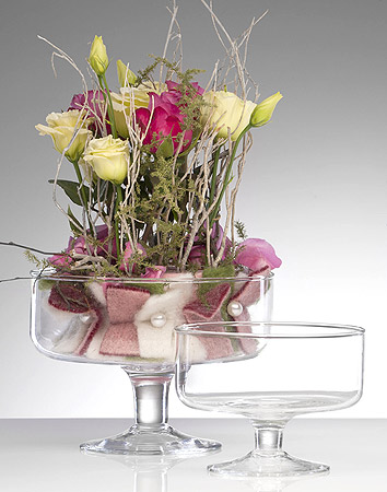 Coupelle en Verre sur Pied Mariage Transparent