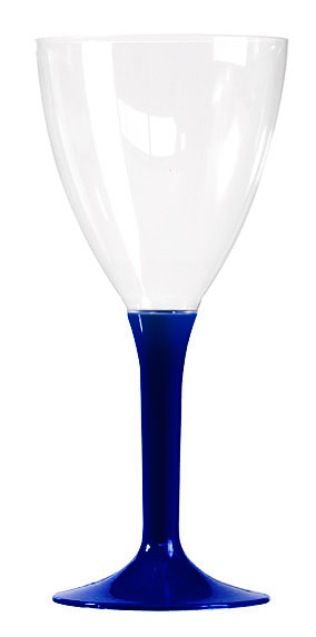Verre Vin Bleu Marine Plastique Lavable