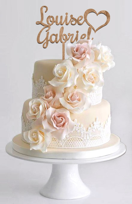 Wedding cake topper personnalisé
